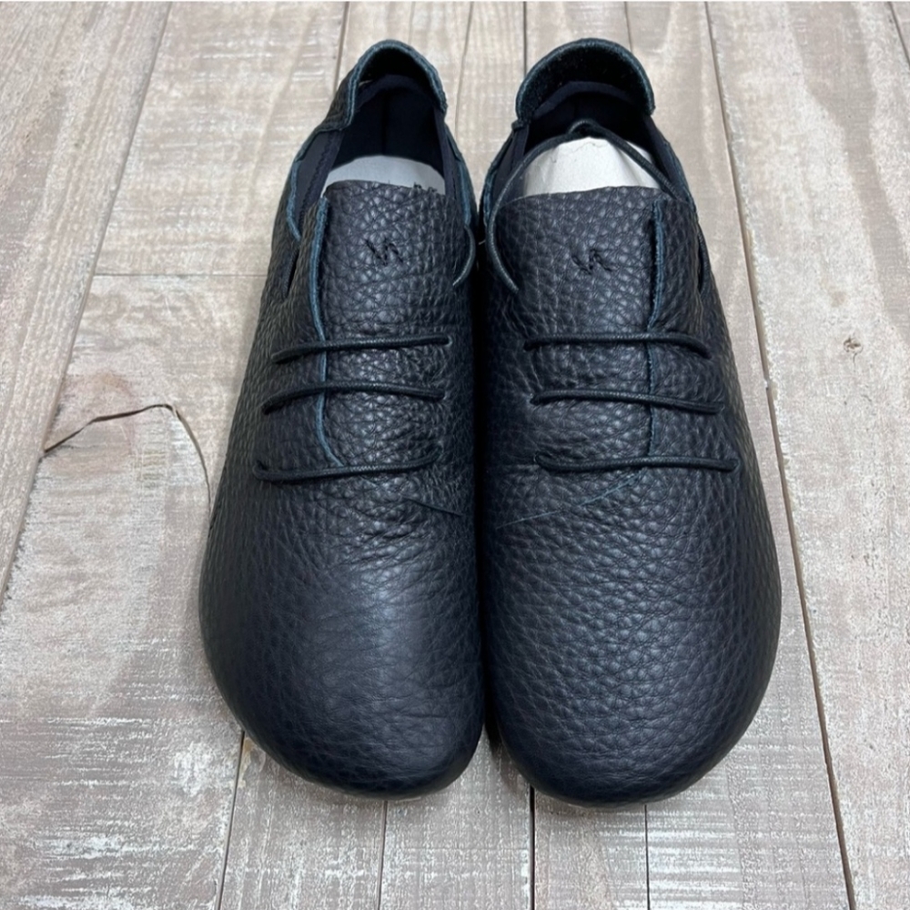 OTZ SUPERSLICK UNISEX BLACK LEATHER LACE-UP SHOES EUR 44 MEN 11 WOMEN 14  #3010